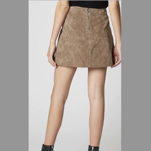NWT Blank NYC Leather Suede Classic Modern Mini Skirt - Size 29 - Picture 2 of 7